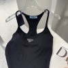 ★大人気プラダ夏用に涼しい女性用タンクトップ2506BKJ85-PA-B002